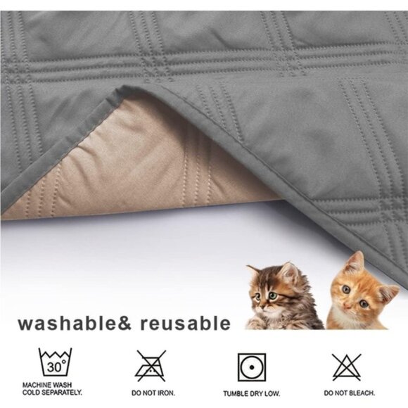 SUNNYTEX Waterproof & Reversible Dog furniture cover 30x70..beige/grey(NWT) - Picture 3 of 7